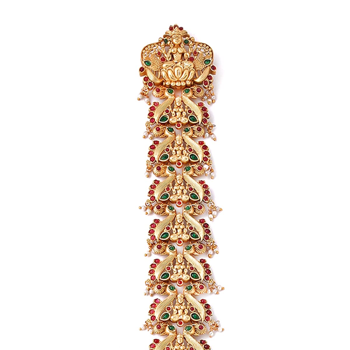 Yellow Chimes Hair Jadai Billai Brooch Traditional Bridal Hair Accessories for Women Wedding Gold Plated Temple Choti Jadai Billai Brooch Set Jewellery for Women