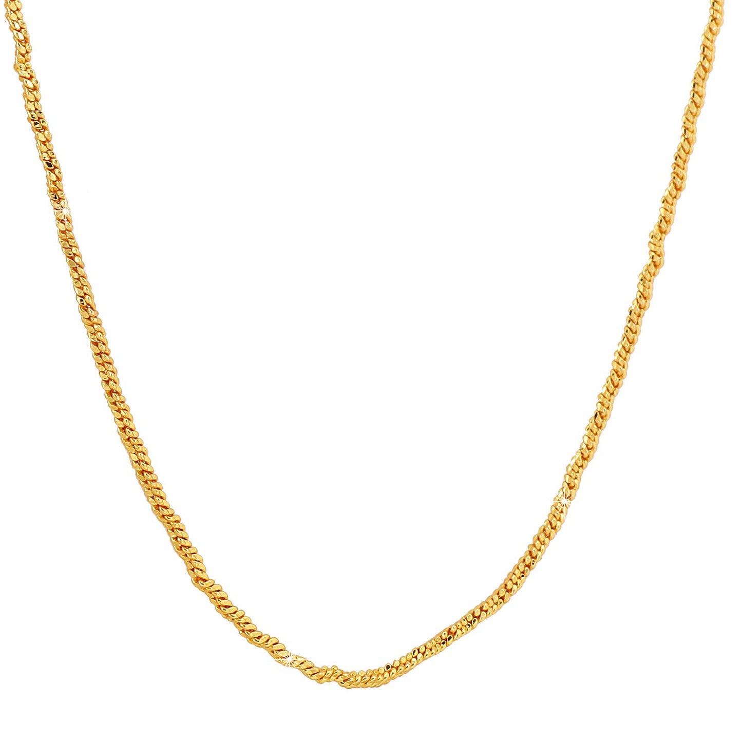 Yellow Chimes Gold Plated Latest Fashion Twisted Drop Designer Neck Chains for Men and Boys