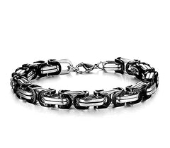 Yellow Chimes Bracelets for Men and Boys Fashion Black Bracelet for Men | Stainless Steel Silver Chain Bracelet for Men | Birthday Gift for Men and Boys Anniversary Gift for Husband