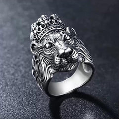 Yellow Chimes Rings for Men and Boys Band Ring for Men | Lion Face Stainless Steel Rings for Men | Birthday Gift for Men and Boys Anniversary Gift for Husband