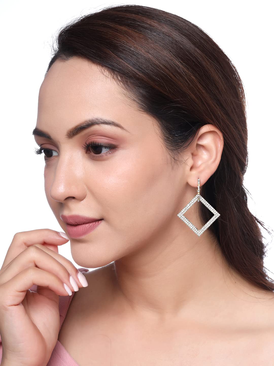 Yellow Chimes Earrings for Women and Girls Silver Gold Hoops