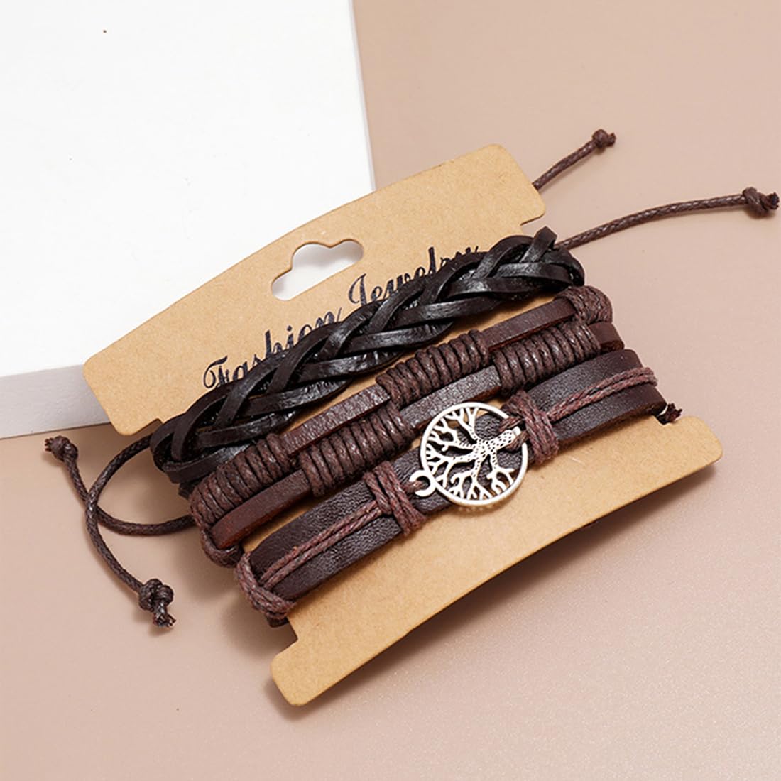 Yellow Chimes Bracelets for Men and Boys | Combo of Black Multilayered Leather Bracelet | Birthday Gift for Men and Boys Anniversary Gift for Husband