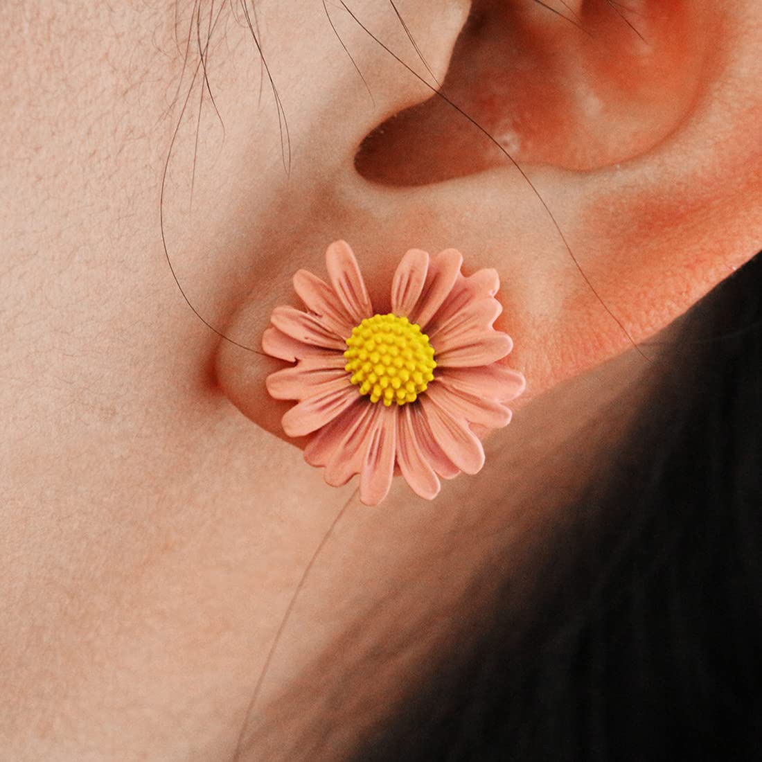 Yellow Chimes Stud Earrings for Women Combo of 3 Pairs Multicolor Floral Stud Earrings fow Women and Girl's.