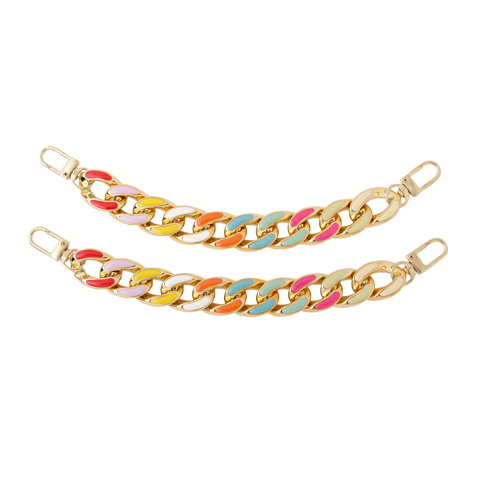 Yellow Chimes Shoe Chains for Girls and Boys | Shoe Accessories Link Chain Design | Shoe Decoration Charms| Shoe Chains for Unisex | Pack of 2 pieces | Shoe Chain Charms for Croc