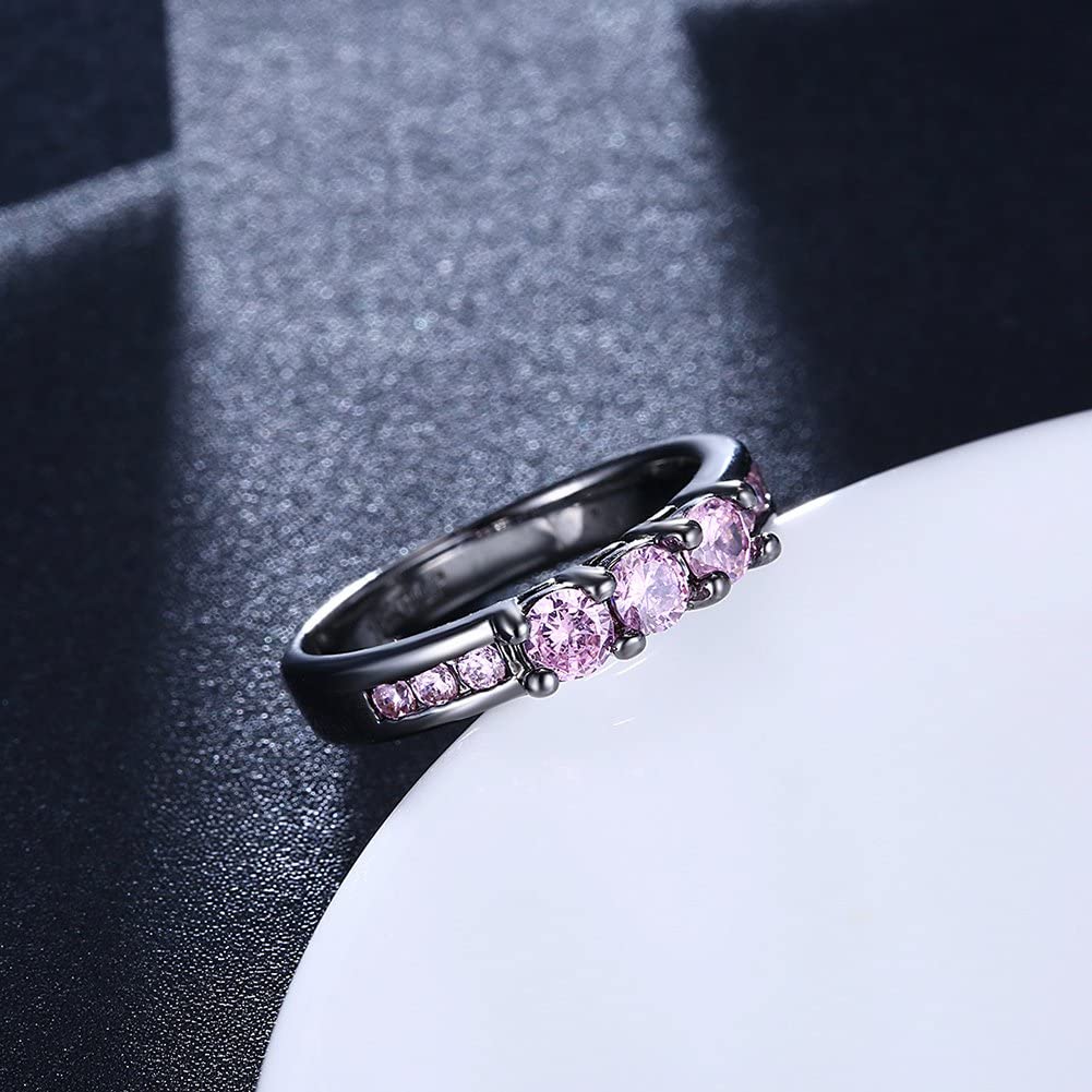 Yellow Chimes Rings for Women A5 Grade Purple Crystal Ring Desire 18K Platinum Plated Adjustable Ring for Women and Girls.