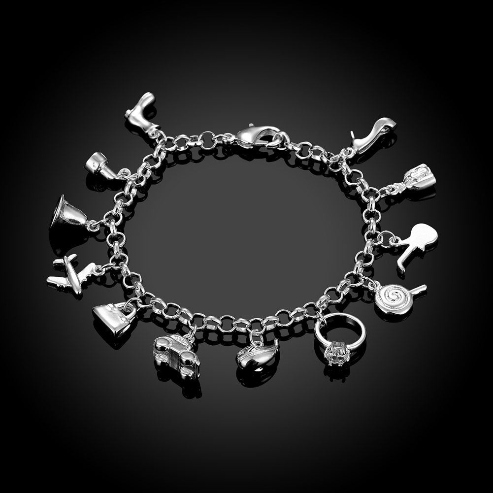 Kairangi Bracelet for Women and Girls | Silver Charm Bracelets for Women and Girls | Birthday Gift for Girls and Women Anniversary Gift for Wife