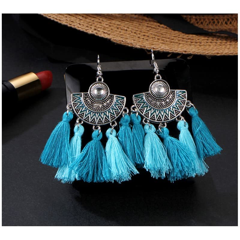 Pair of 1 bollywood western long chain earrings for girls for party -  MemsaabFashions
