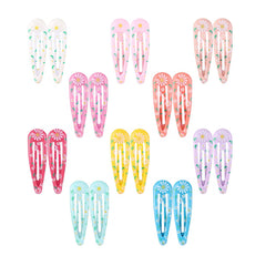 Melbees by Yellow Chimes Hair Clips for Girls Kids Hair Clip Hair Accessories for Girls Baby's 16 Pcs Multicolor Snap Hair Clips for Kids Tic Tac Clips Hairclips for Baby Teens Toddlers (Design 14)