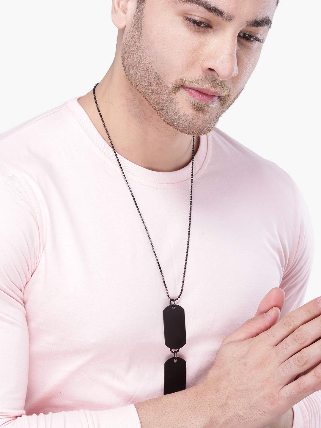 Fashion Men Designer Jewelry Genuine Leather Pendant Stainless Steel Dog  Tag Necklace - China Dog Tag Necklace and Stainless Steel Necklace price |  Made-in-China.com