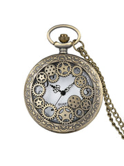 Yellow Chimes Pocket Watch for Men Pendant with Chain for Men Dual Purpose Stainless Steel Clock Watch Pendant for Men and Boys