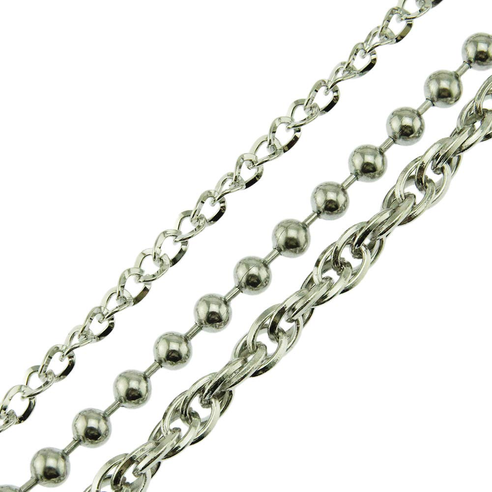 Yellow Chimes Jeans Chain for Men Stainless Steel Silver Multi-layer Jeans Chain for Men and Boys