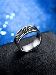 Yellow Chimes Ring For Men Black Bands Rings Platinum Plated Titanium Steel Never Fading Ring For Men and Boys