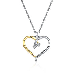 Yellow Chimes Express Your Feelings Collection Crystals from Swarovski Joining Hearts Pendant for Women and Girls