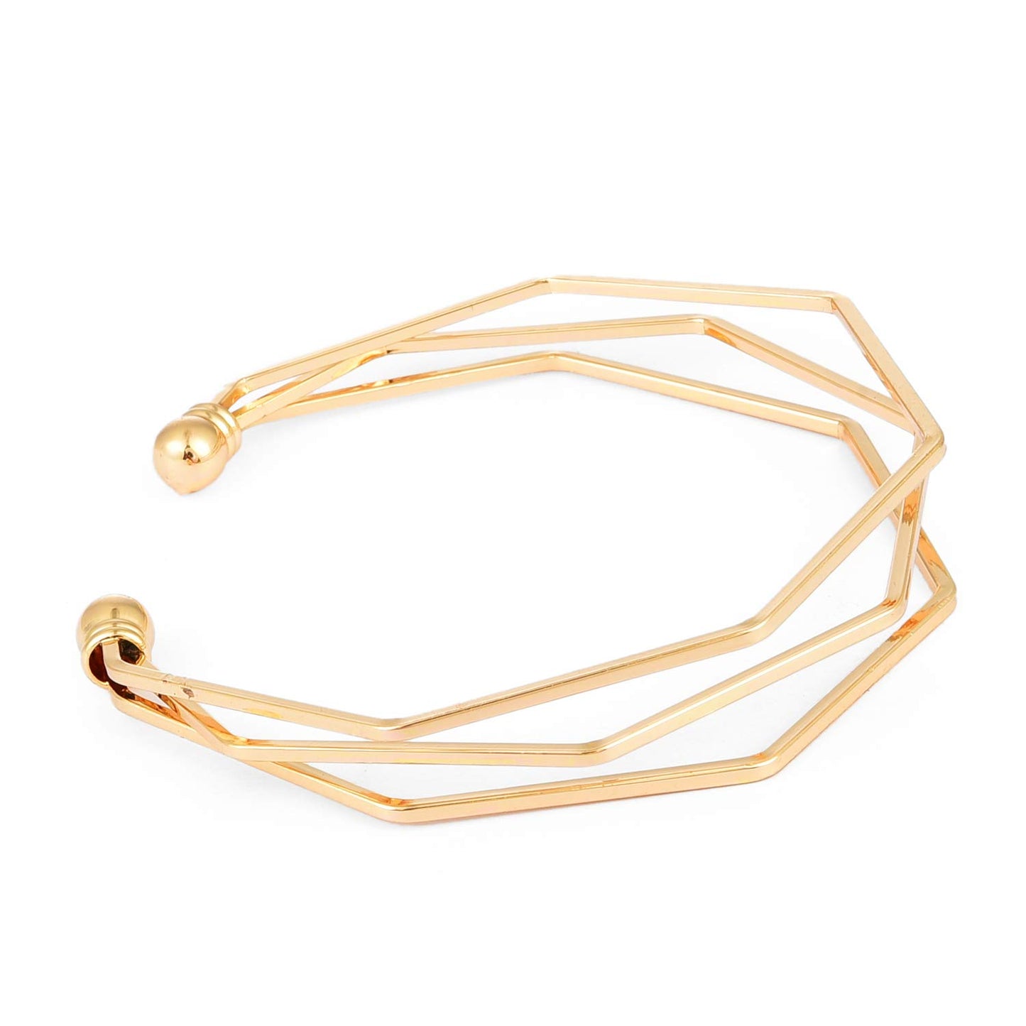 Yellow Chimes Latest Collection Western Style Gold Plated Kada Bracelet For Women And Girls.