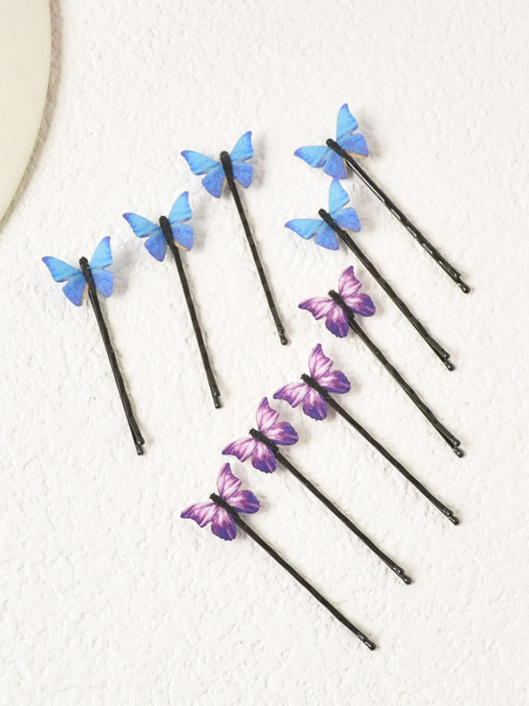 Yellow Chimes Hair Pins for Women Girls Hair Accessories for Women Hair Pin 8 Pcs Crystal Pink Butterfly Bobby Pins for Hair Pins for Girls Bobby Pins fro women Gift for Women and Girls