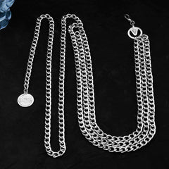 Yellow Chimes Waist Chain for Women Silver Toned Triple Layer Waist Chain for Women and Girls