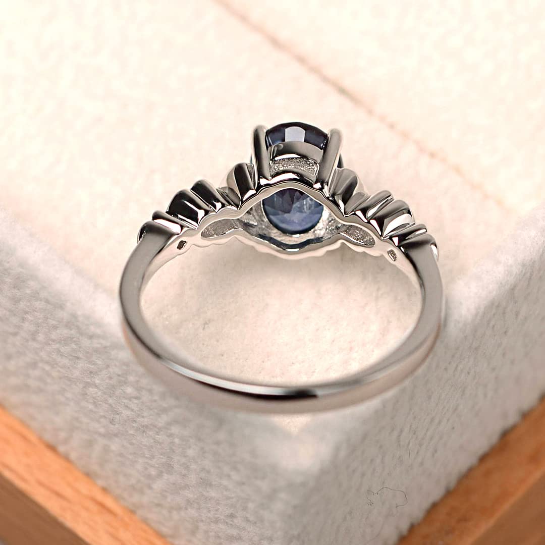 Yellow Chimes Rings for Women and Girls Blue Color Ring | Silver Tone Blue Crystal Studded Finger Ring for Women | Birthday Gift For girls and women Anniversary Gift for Wife