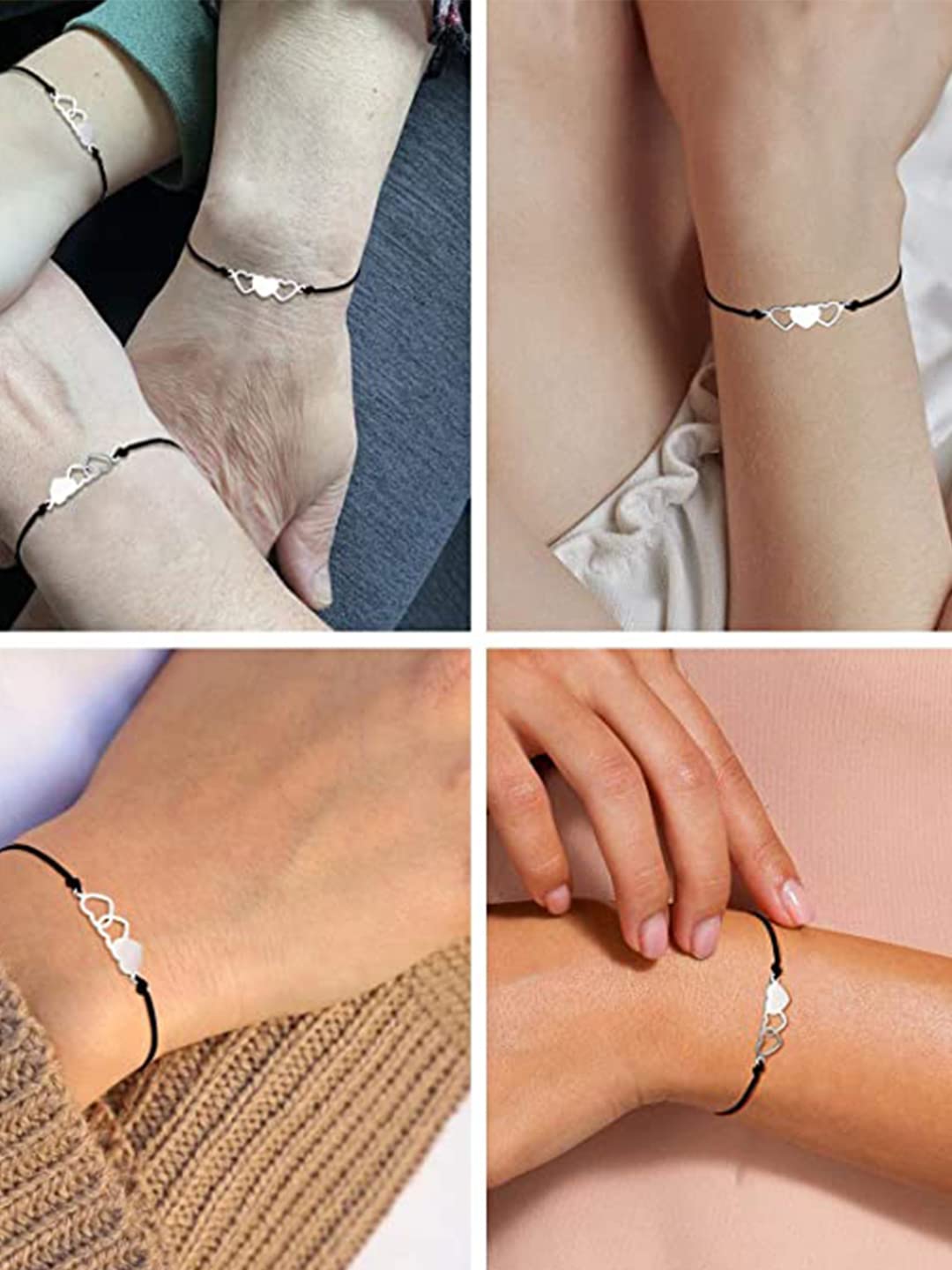 Amazon.com: Hoisy Friendship Bracelets, Love Bracelet for Couples Skeleton  Silver-Skull Chain Bracelets Size 210x37mm: Clothing, Shoes & Jewelry
