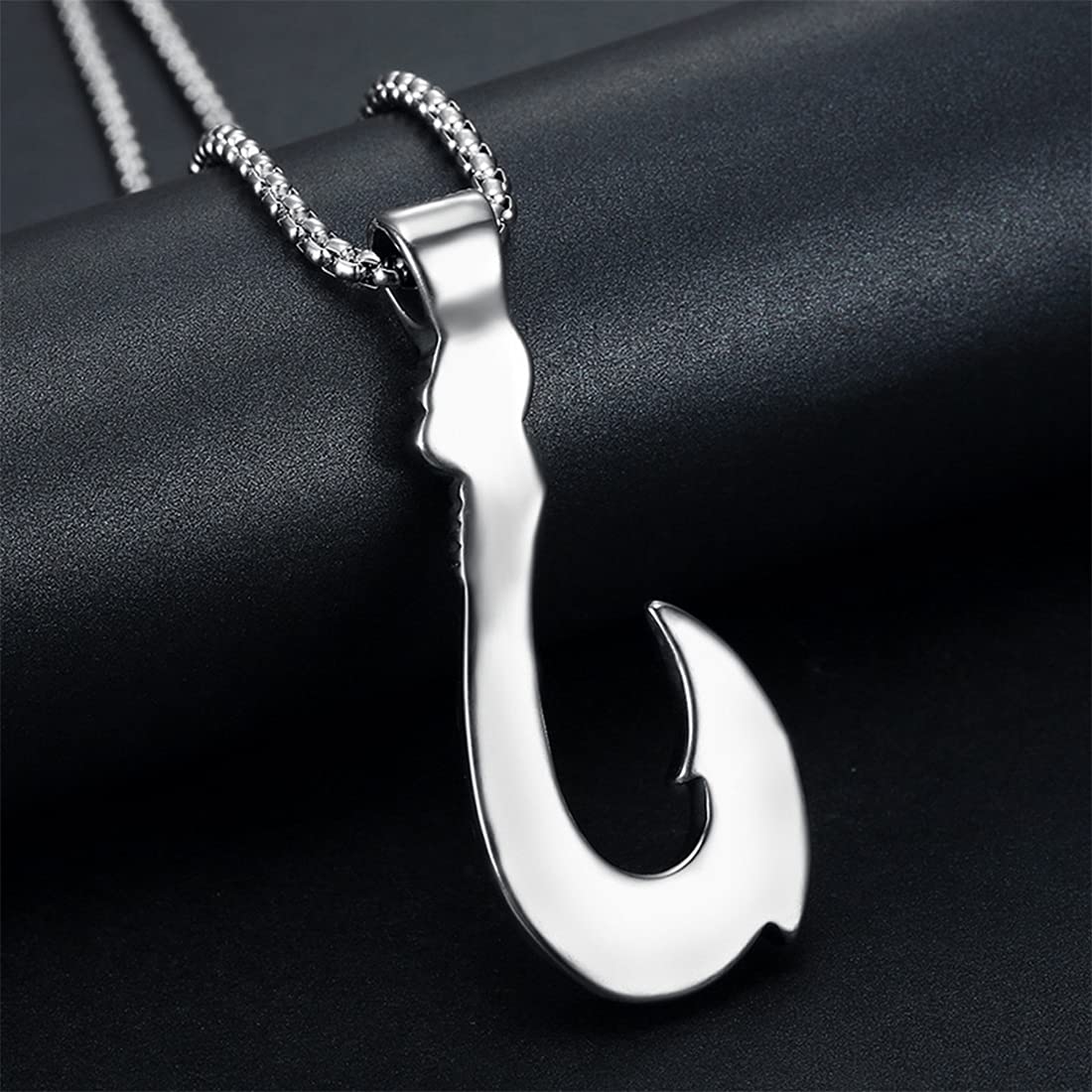Sterling Silver Fish Hook Pendant (XXL) (Chain Sold Separately) – Makani  Hawaii
