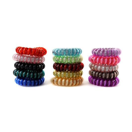 Yellow Chimes Rubber Bands for Women Hair Accessories for Women Hair Rubber Band 15 Pcs Multicolor Spiral Elastic Hair Rubber Bands for Women Hair Ties Ponytail Holders for Girls Gift For Women and Grils