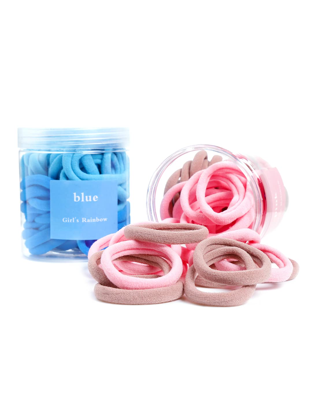 Melbees By Yellow Chimes Rubber Bands for Girls 100 Pcs Multicolor Rubberbands Elastic Hair Ties Hair Bands Ponytail Holders with Storage Box Hair Accessories.