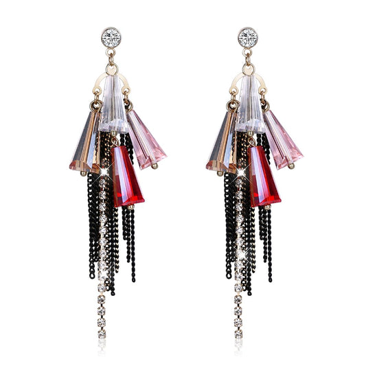 Kairangi Tassel Earrings for Women Crystal Fashion Tassels Earrings for Girls and Women