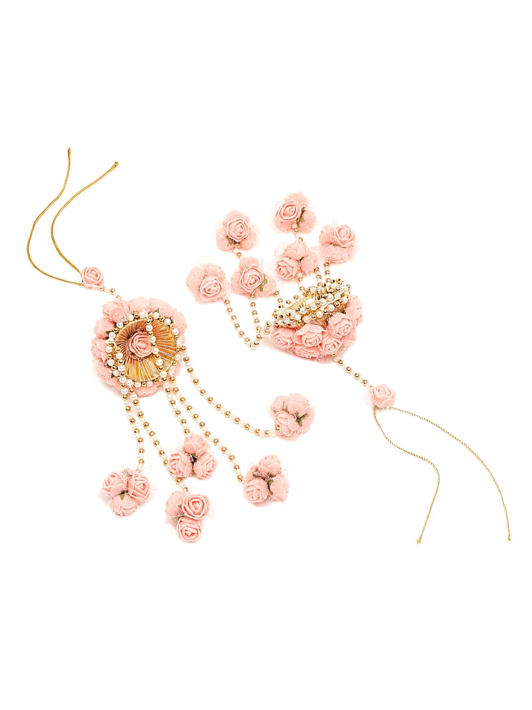 Yellow Chimes Kalira for Girls Pink Floral Designed Traditional Wedding Bridal Kalira Keleera Kalire Set for Women and Girls