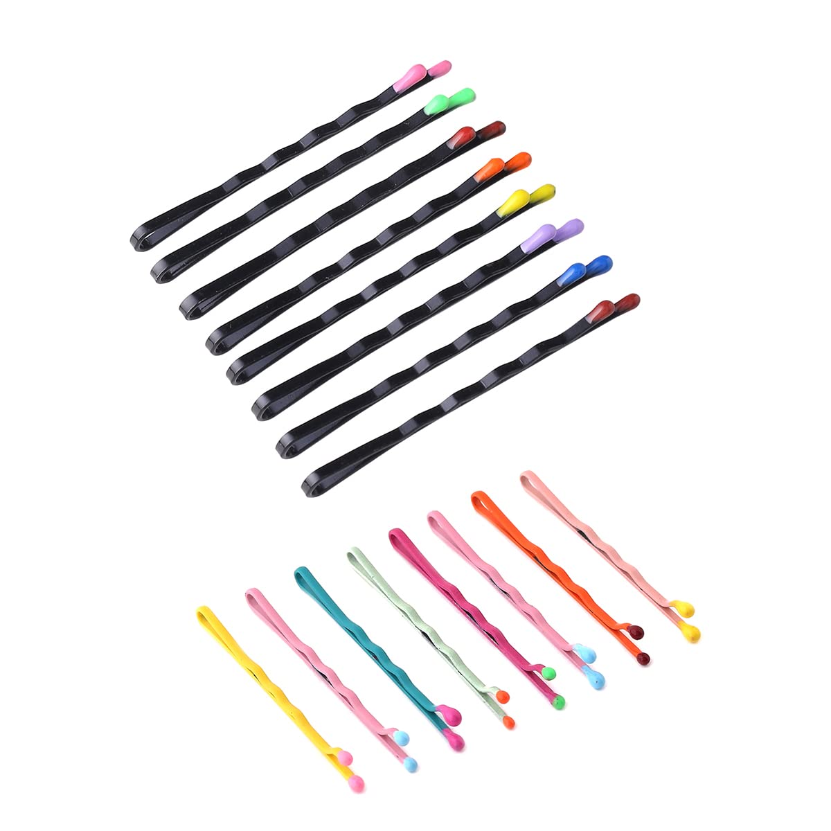 Melbees by Yellow Chimes Hair Pins for Girls Kids Hair Accessories for Girls Hair Pin 24 Pcs Cute Bobby Pins for Hair Multicolor Hairpin Bobby Hair Pins for Girls Kids Teens Toddlers