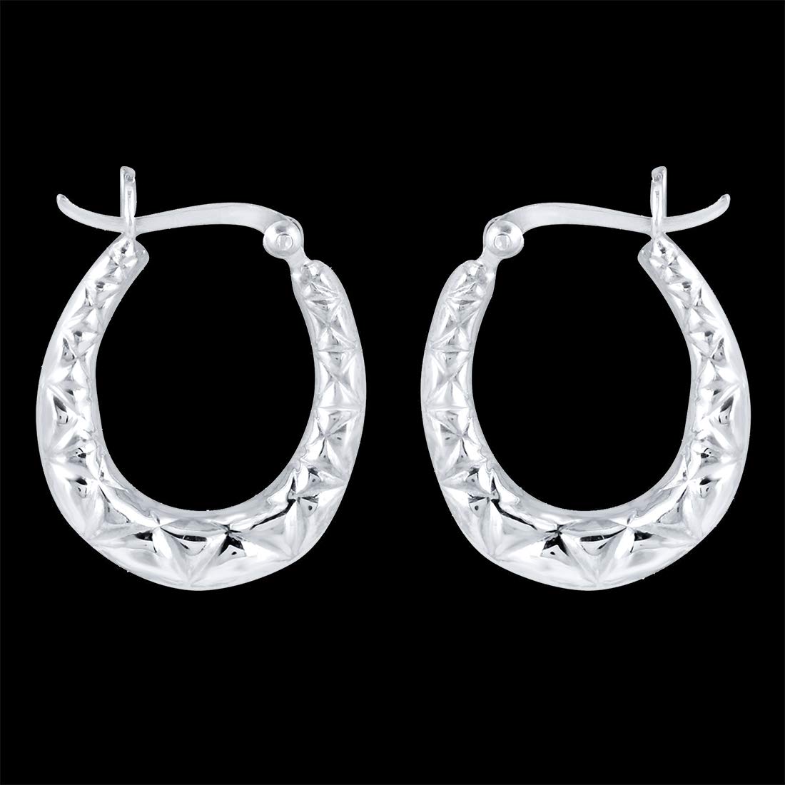 Yellow Chimes 925 Sterling Silver Hallmark and Certified Purity Stylish Bali Hoops Earrings for Women and Girls