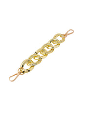 Yellow Chimes Shoe Chains for Girls and Boys | Shoe Accessories Link Chain and Crystal Design | Shoe Decoration Charms| Shoe Chains for Unisex | Pack of 2 pieces | Shoe Chain Charms for Croc