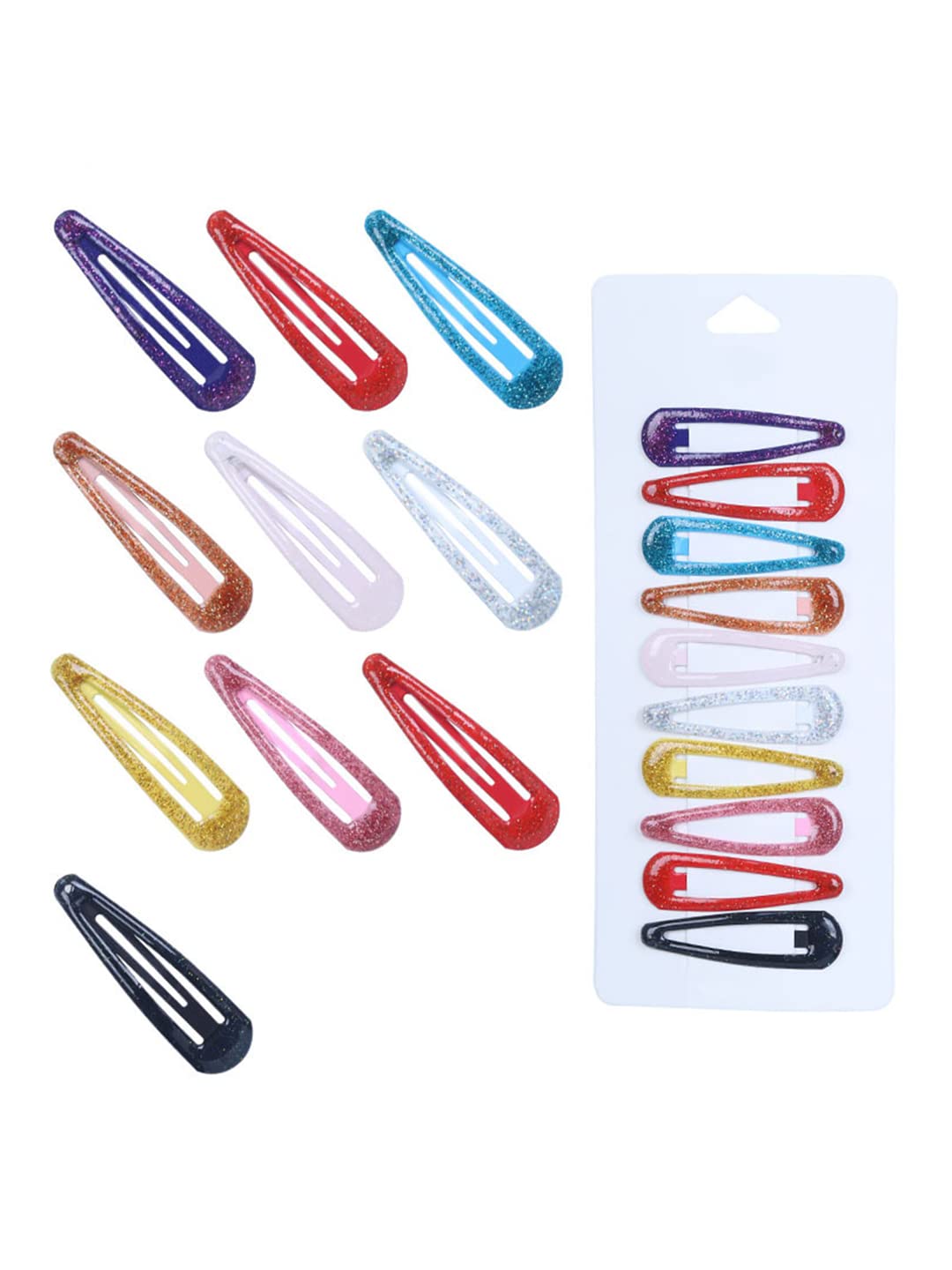 Melbees by Yellow Chimes Hair Clips for Girls Kids Hair Clip Hair Accessories for Girls Baby's 20 Pcs Multicolor Snap Hair Clips Tic Tac Clips Hairclips for kids Baby Teens & Toddlers