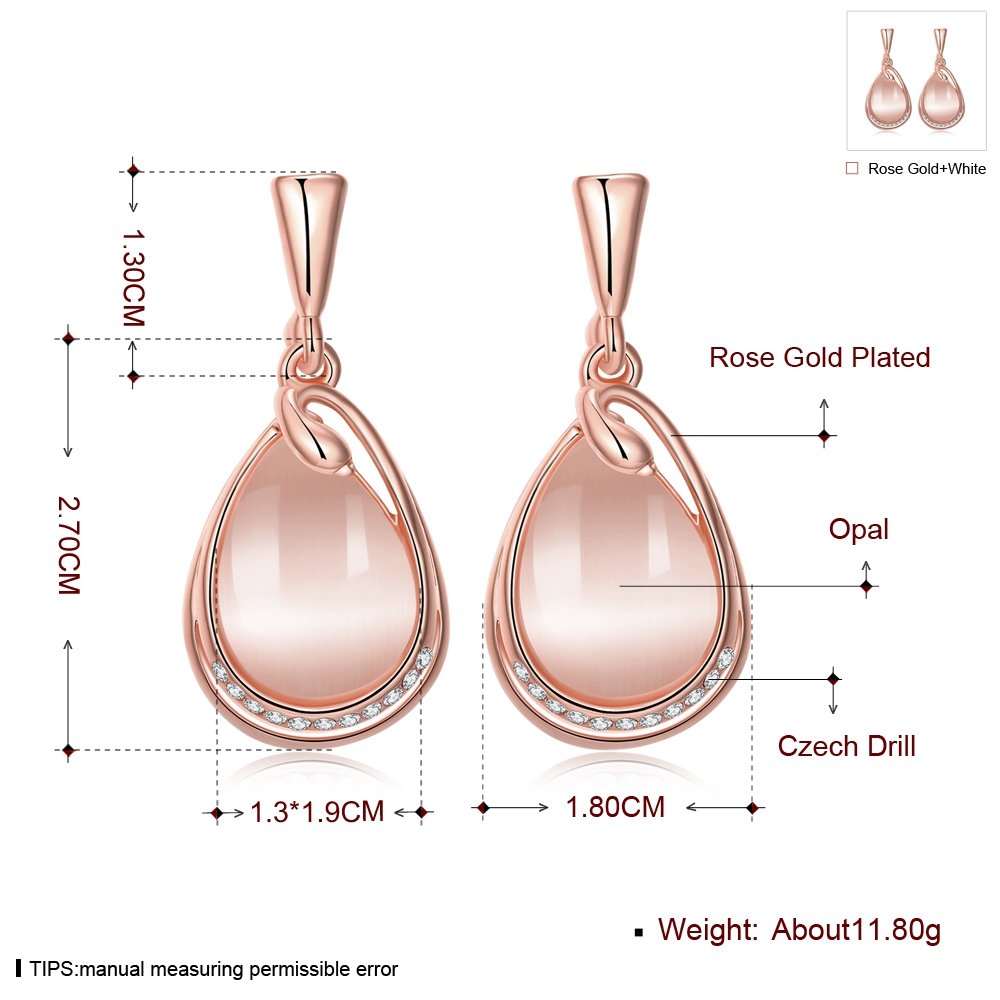 Yellow Chimes High Grade Austrian Crystal 18K Rose Gold Plated Designer Earrings for Girls and Women