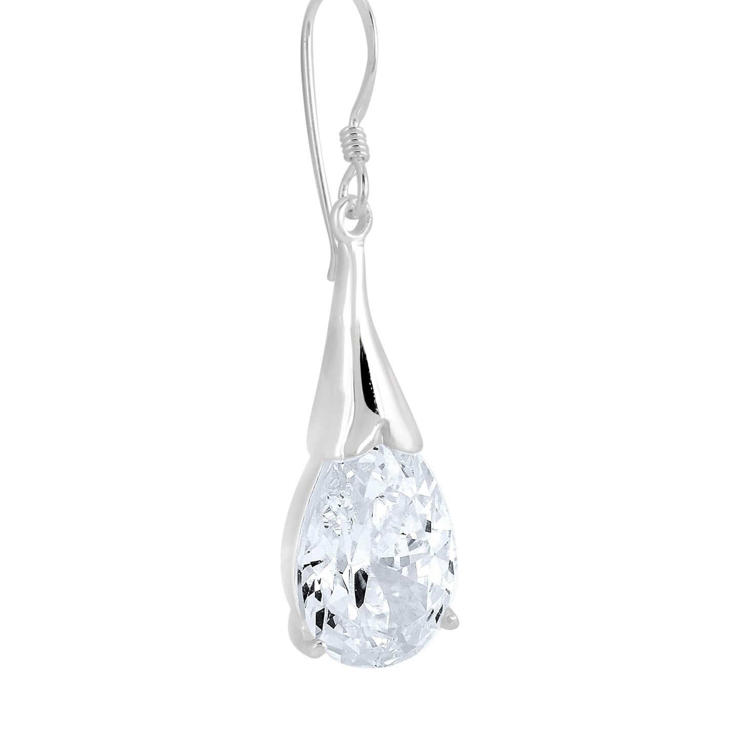 Yellow Chimes 925 Sterling Silver Hallmark and Certified Purity Crystal Drop Earrings for Women and Girls