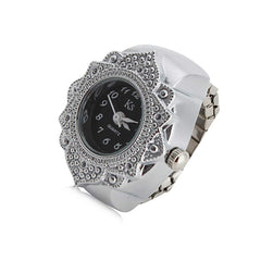 Yellow Chimes Rings for Women Dial Analog Watch Ring Stretchable Ring Watch for Women and Girls.