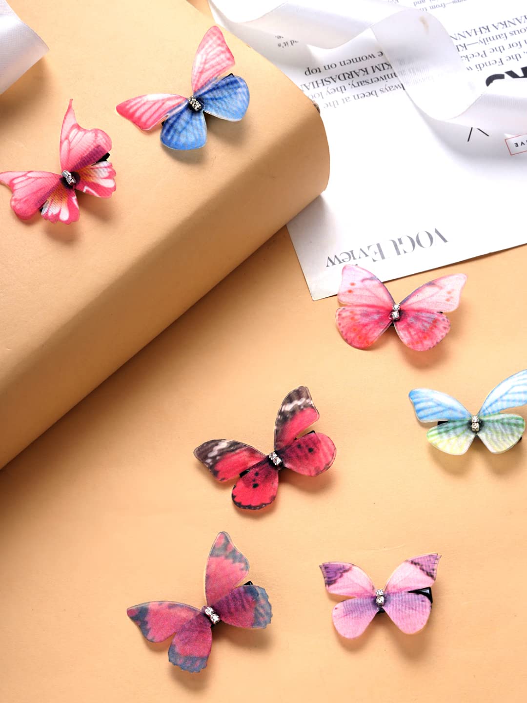 Melbees by Yellow Chimes Hair Clips for Women Set of 7 Pcs Hairclips Butterfly Hair Clip Beautiful Cute Multicolor Aligator Clips for Kids and Girls Hair Accessories.