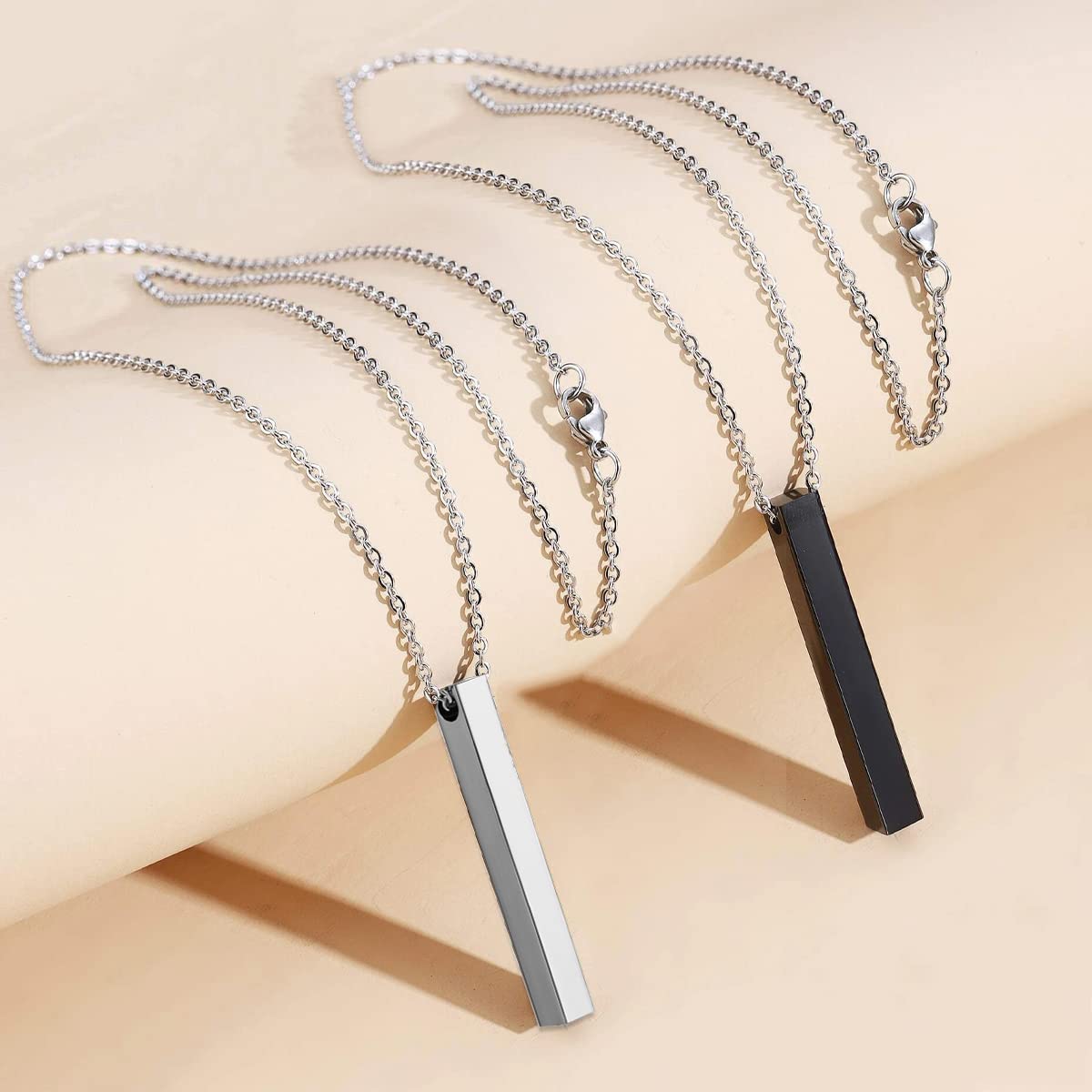 Kwisy Creation Pvt Ltd Vertical Bar Black Cuboid Stick Stainless Steel  Locket Necklace Chain Set Brass Plated Alloy Chain Set Price in India - Buy  Kwisy Creation Pvt Ltd Vertical Bar Black