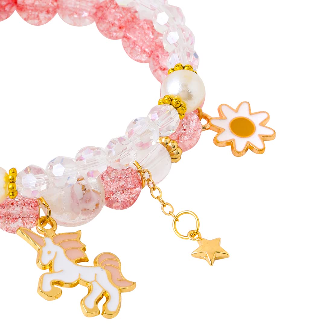 Melbees by Yellow Chimes Bracelet for Kids and Girls Charm Bracelets Kids and Girls | Multi layered Unicorn Charm Bracelet | Birthday Gift For Kids and Girls