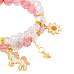 Melbees by Yellow Chimes Bracelet for Kids and Girls Charm Bracelets Kids and Girls | Multi layered Unicorn Charm Bracelet | Birthday Gift For Kids and Girls