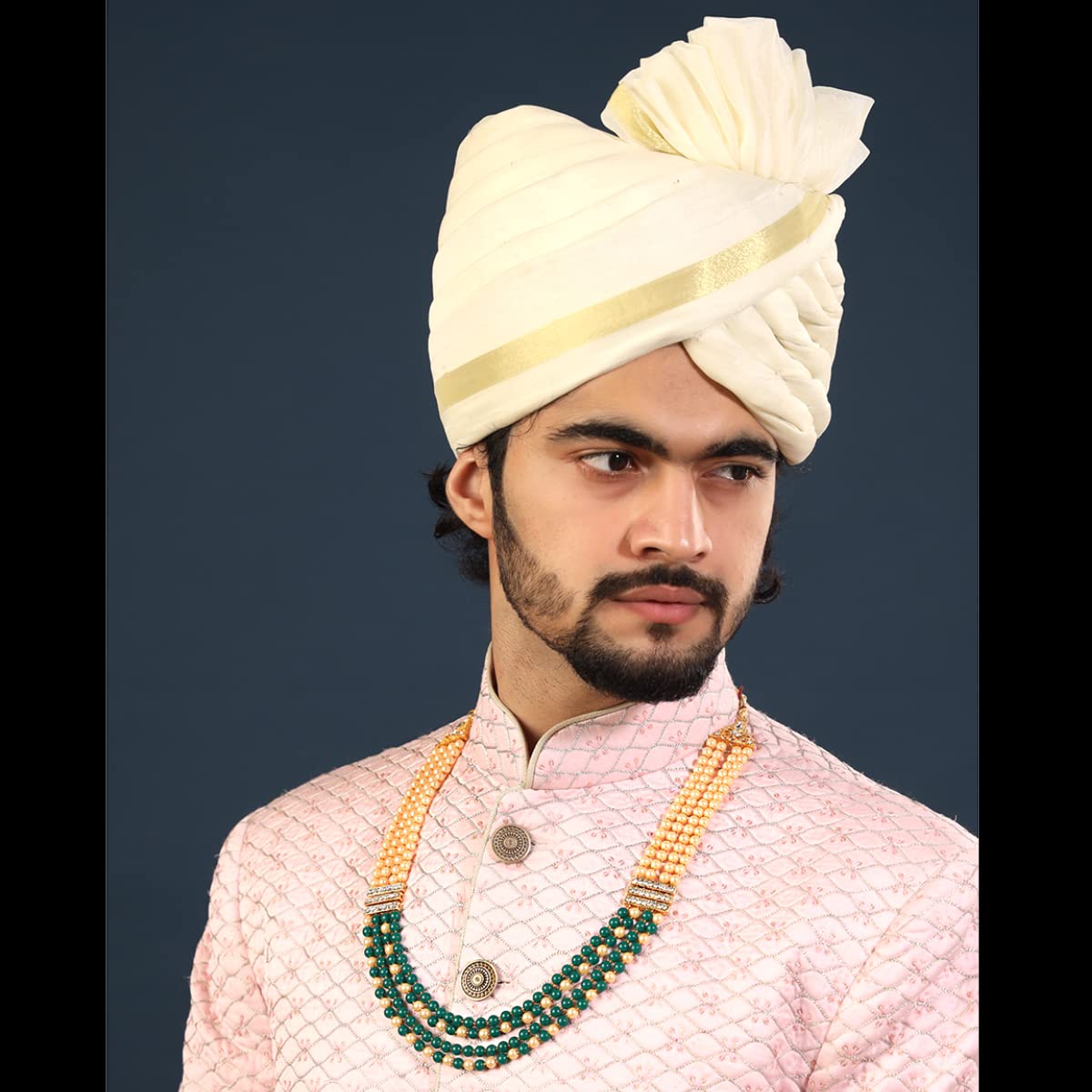 Yellow Chimes Dulahmala For Mens Pearl Necklace Jewellery for Groom Dulha Moti Mal Haar For men