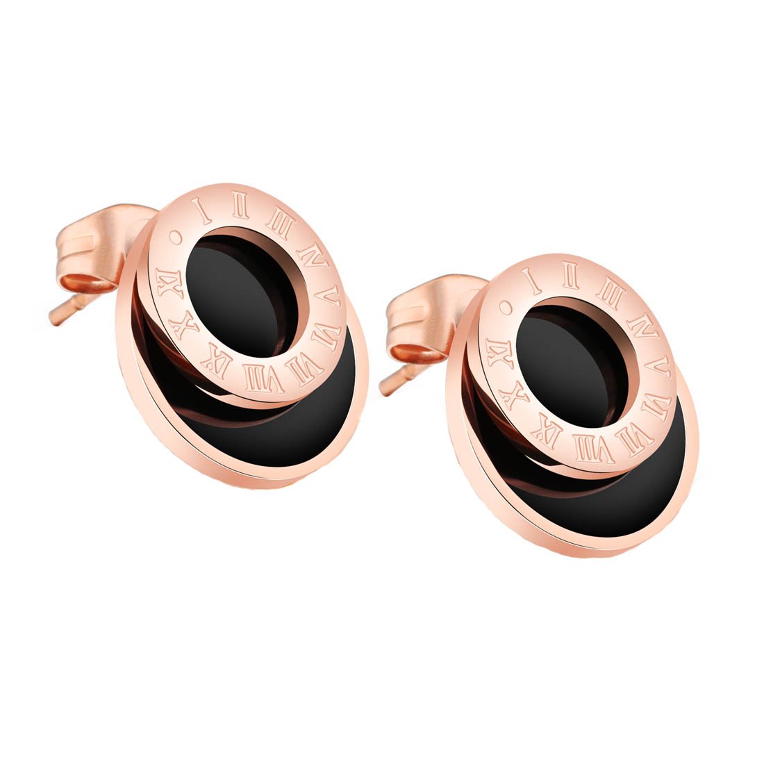 Yellow Chimes Western Style Stainless Steel Never Fading Designer Earrings for Women & Girls (Rose Gold)