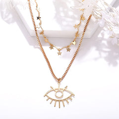 Yellow Chimes Layered Necklace for Women Multilayered Gold Plated Chain Choker Necklace for Women and Girls.