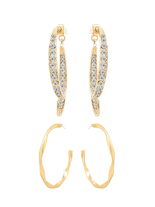 Yellow Chimes Earrings for Women and Girls Hoop Earrings for Girls | Gold Plated Hoop Earrings | Birthday Gift for girls and women Anniversary Gift for Wife