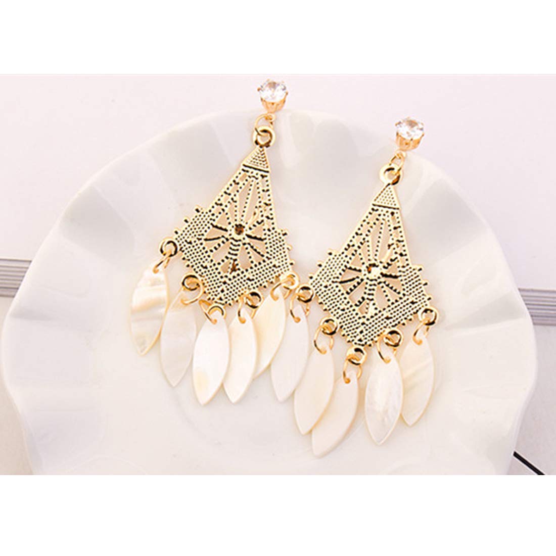 Yellow Chimes Designer Collection Cubic Zirconia Alloy Drop Earring for Women And Girls