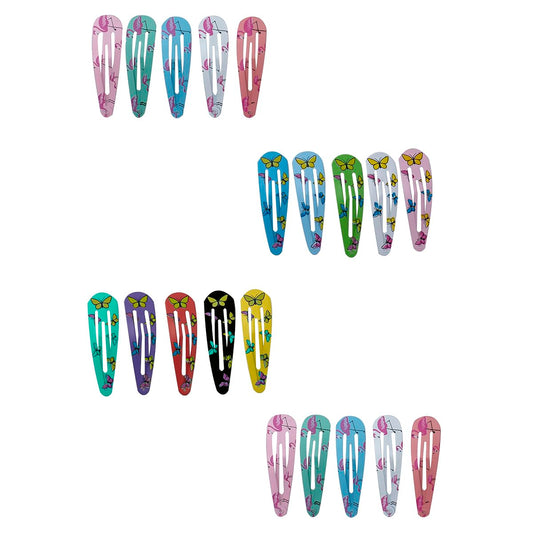 Melbees by Yellow Chimes Hair Clips for Girls Kids Hair Accessories for Girls Snap Clips for Girls Multicolor Set of 20 Pcs Hair Pins for Girls Cute Accessories for Girls Kids Tic Tac Clips for Girls