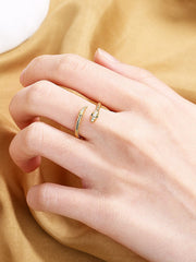 Yellow Chimes Rings for Women & Girls Crystal Ring for Girls | Snake Designed Gold Tone Crystal Adjustable Finger Ring for Women|Birthday Gift For girls & women Anniversary Gift for Wife