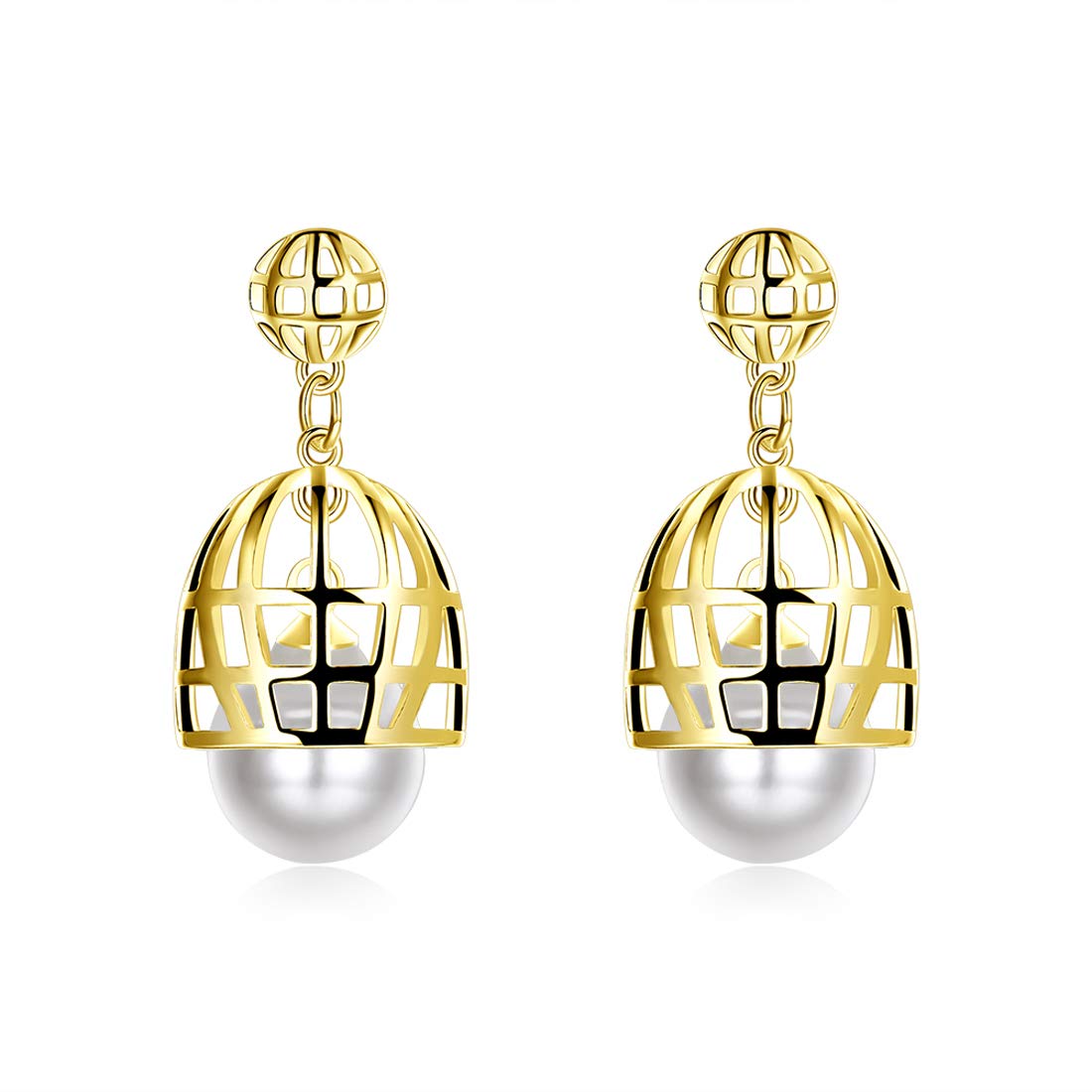 Yellow Chimes Innovative Golden Lamp Pearl Drop Earring for Women & Girls