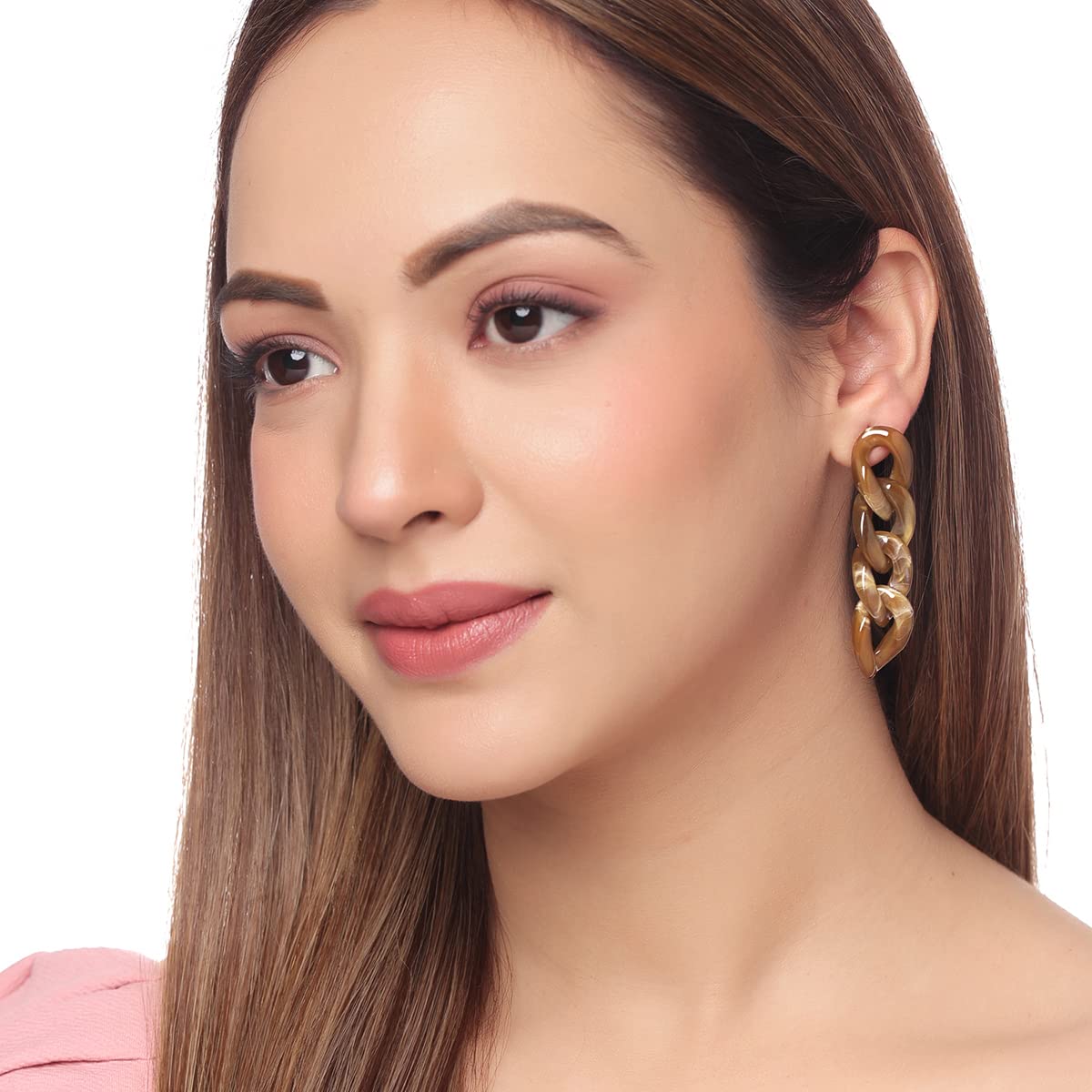NO.2 Crescent Moon and Star Chain Drop Earrings – LAONATO