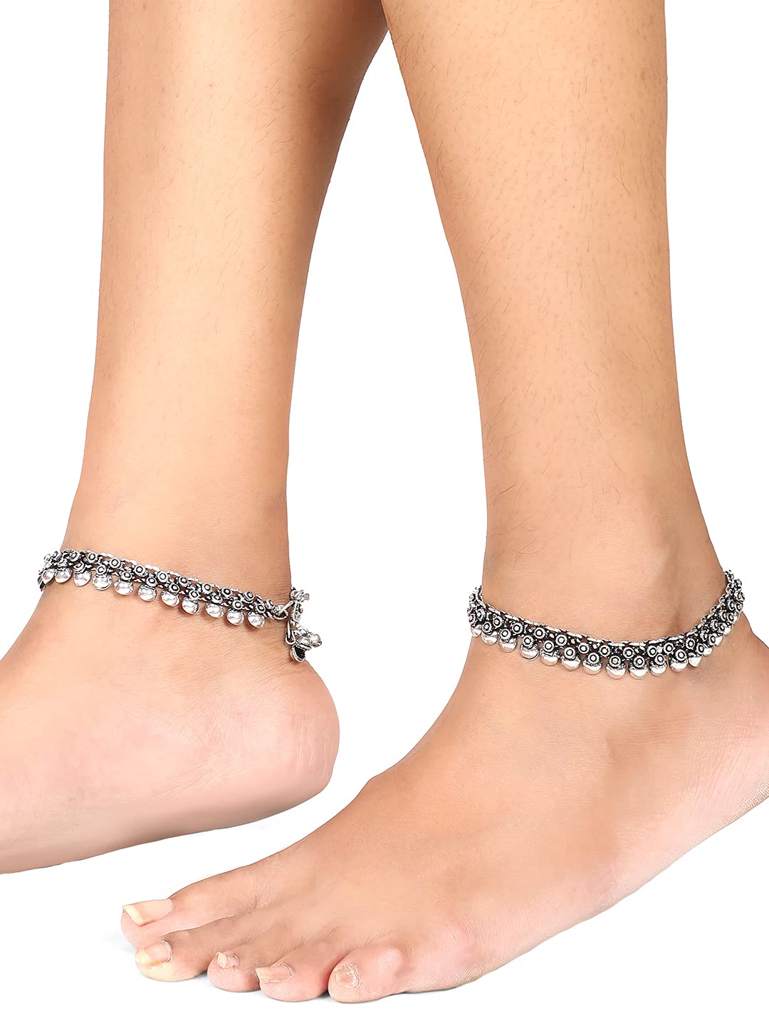 NAVMAV Adjustable Boho Sea Shell Anklets With leg bracelets Evil Eye Charms  Oxidised Beads Chain Nazariya payal foot Jewelery For Women and Girls Pack  of 1Pair  Amazonin Jewellery