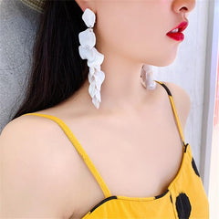 Kairangi Earrings for Women & Girls | Fashion Multicolor long Earring | Gold Plated Dangler | Floral Petal Shaped Western Danglers Earrings | Accessories Jewellery | Birthday & Anniversary Gift