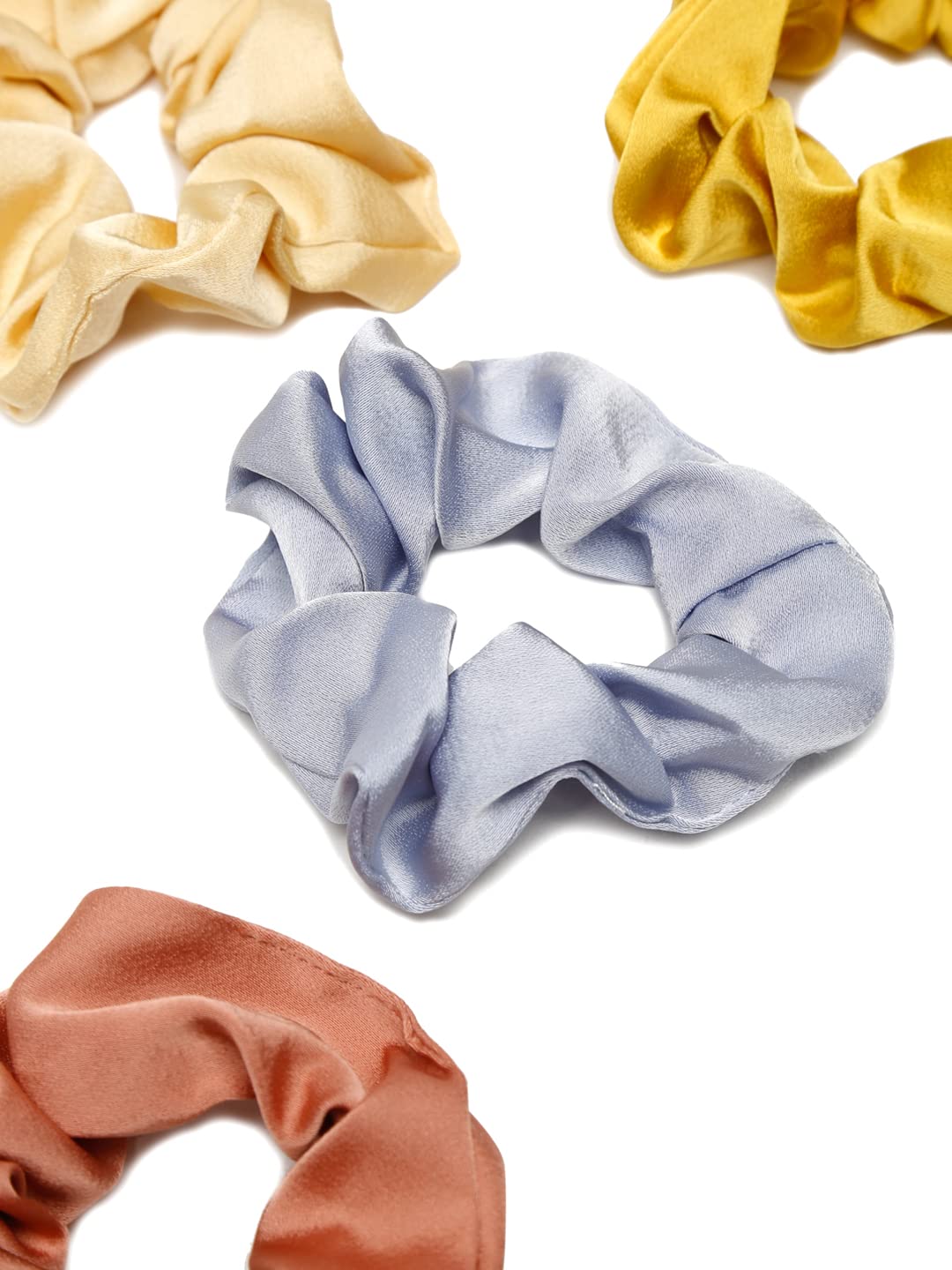 Yellow Chimes Scrunchies for Women Hair Accessories for Women 6 Pcs Satin Scrunchies Set Rubber Bands Multicolor Scrunchie Ponytail Holders Hair Ties for Women and Girls Gifts for Women and Girls